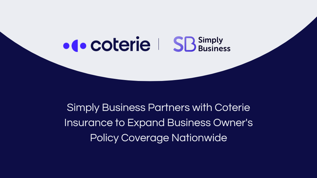 Simply Business Partners with Coterie Insurance Press Release Image